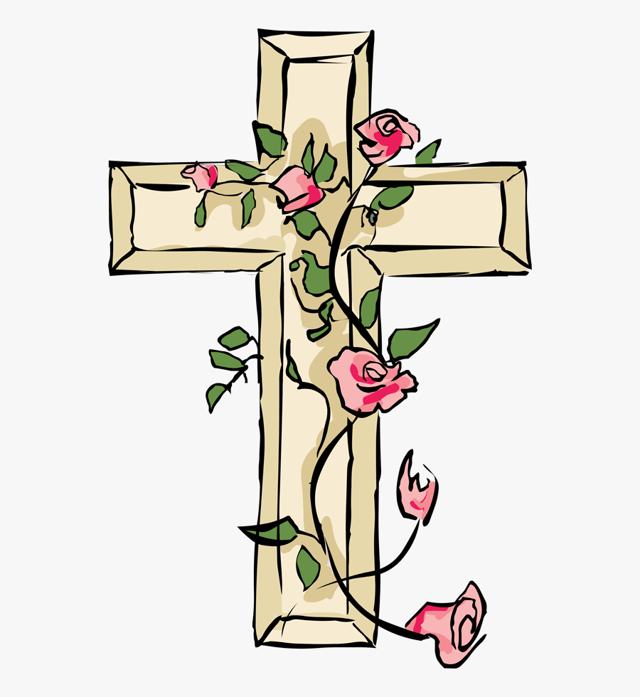 Clip Art Good Friday Clipart Images - Clipart Cross With Flowers, Transparent Clipart