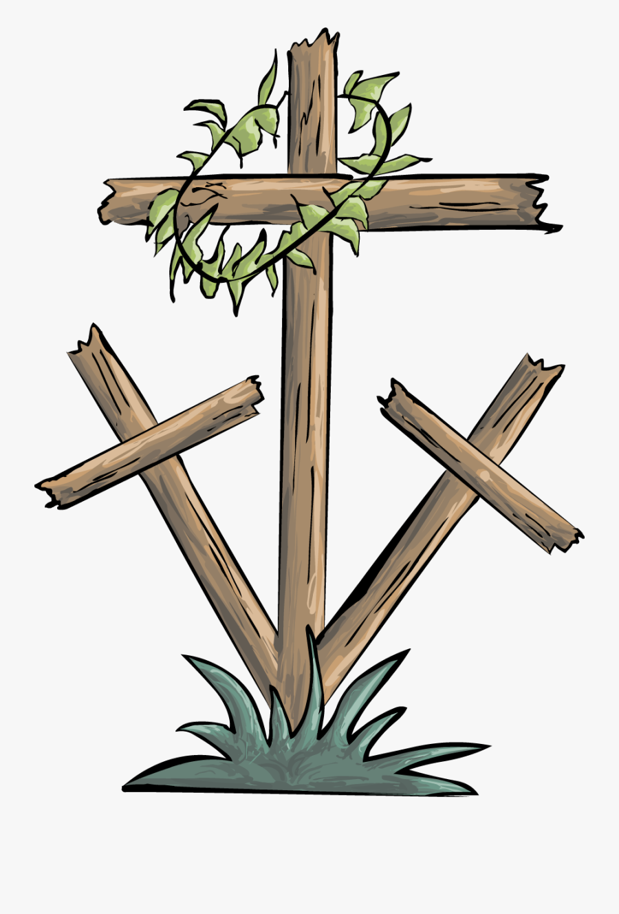 Transparent Cross And Crown Clipart - Good Friday Cross Clipart, Transparent Clipart