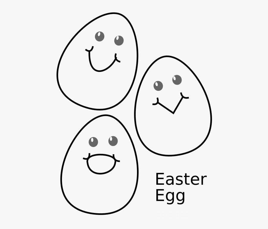 Easter Printable Clipart - Eggs Clipart Images Black And White, Transparent Clipart