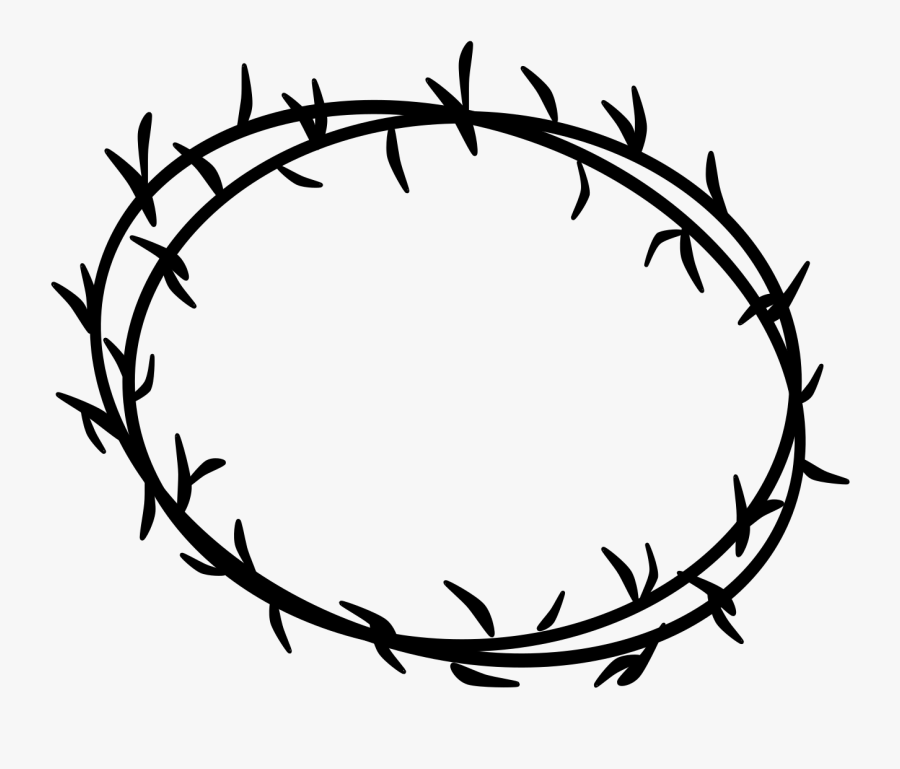 Clipart - Crown Of Thorns Drawn, Transparent Clipart