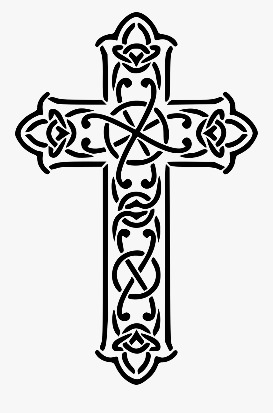 Celtic Cross Clip Art - Celtic Cross Clipart Black And White, Transparent Clipart