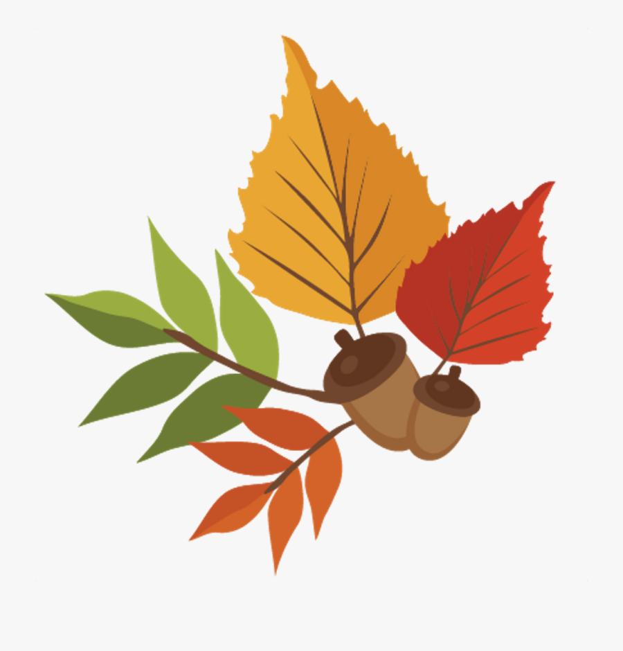 Fallleaves Leaves Fall Autumn Acorn Clipart , Png Download - Cute Fall Leaves Clip Art, Transparent Clipart