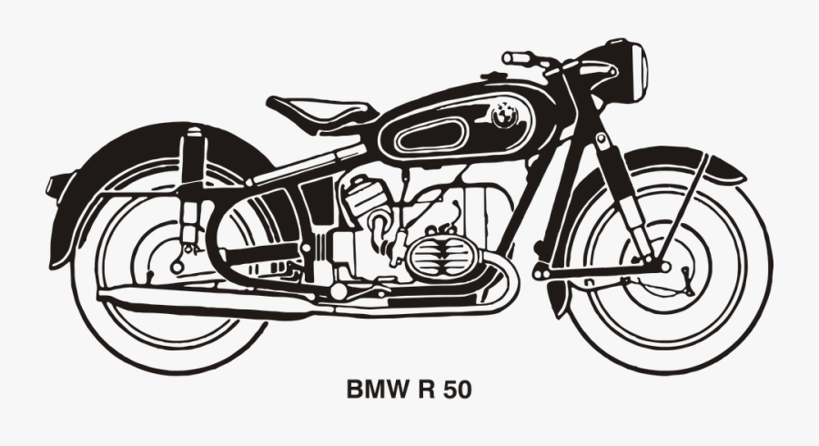 Clip Art Motorcycle Clip Art Free Download - Royal Enfield Outline Drawing, Transparent Clipart