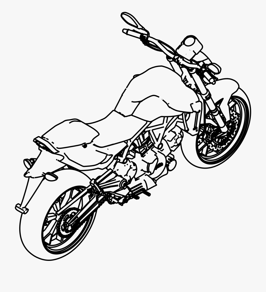 Motorcycle Clip Arts - Motorcycle Isometric, Transparent Clipart