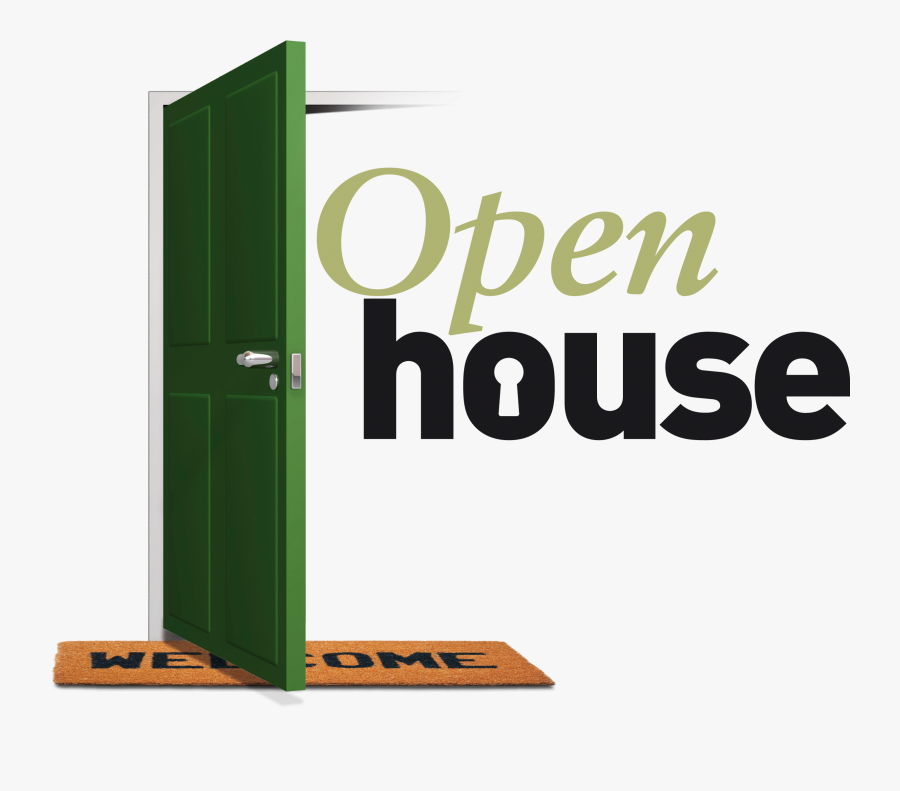 Open House Clipart - Green Open House Sign, Transparent Clipart