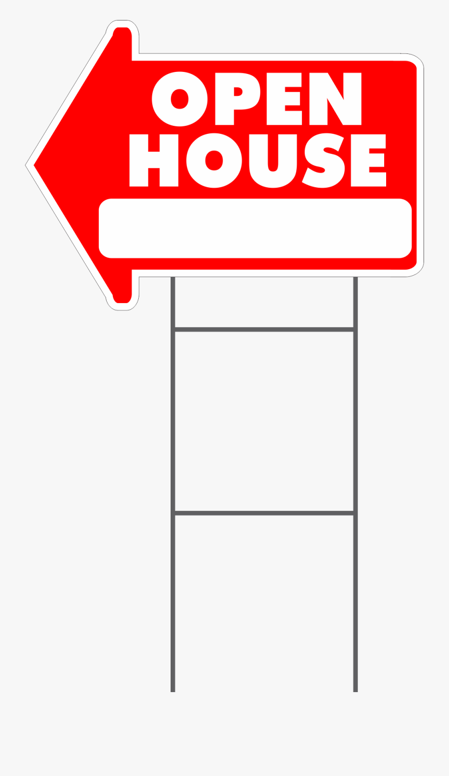 Arrow Yard Signs - Open House Yard Sign Png, Transparent Clipart