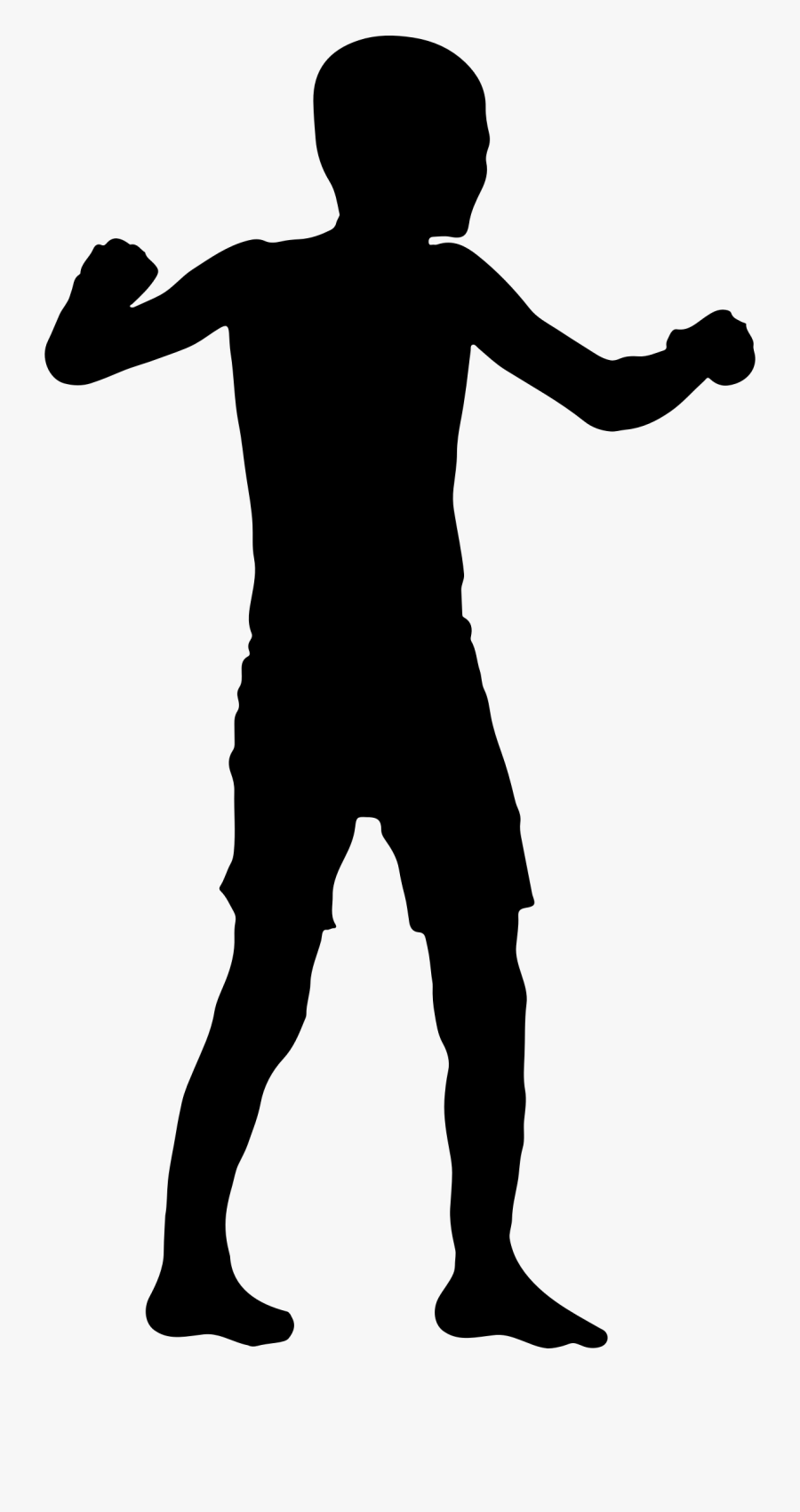 Clip Art Boy Silhouette Clip Art - Silhouette Of Boy Png, Transparent Clipart