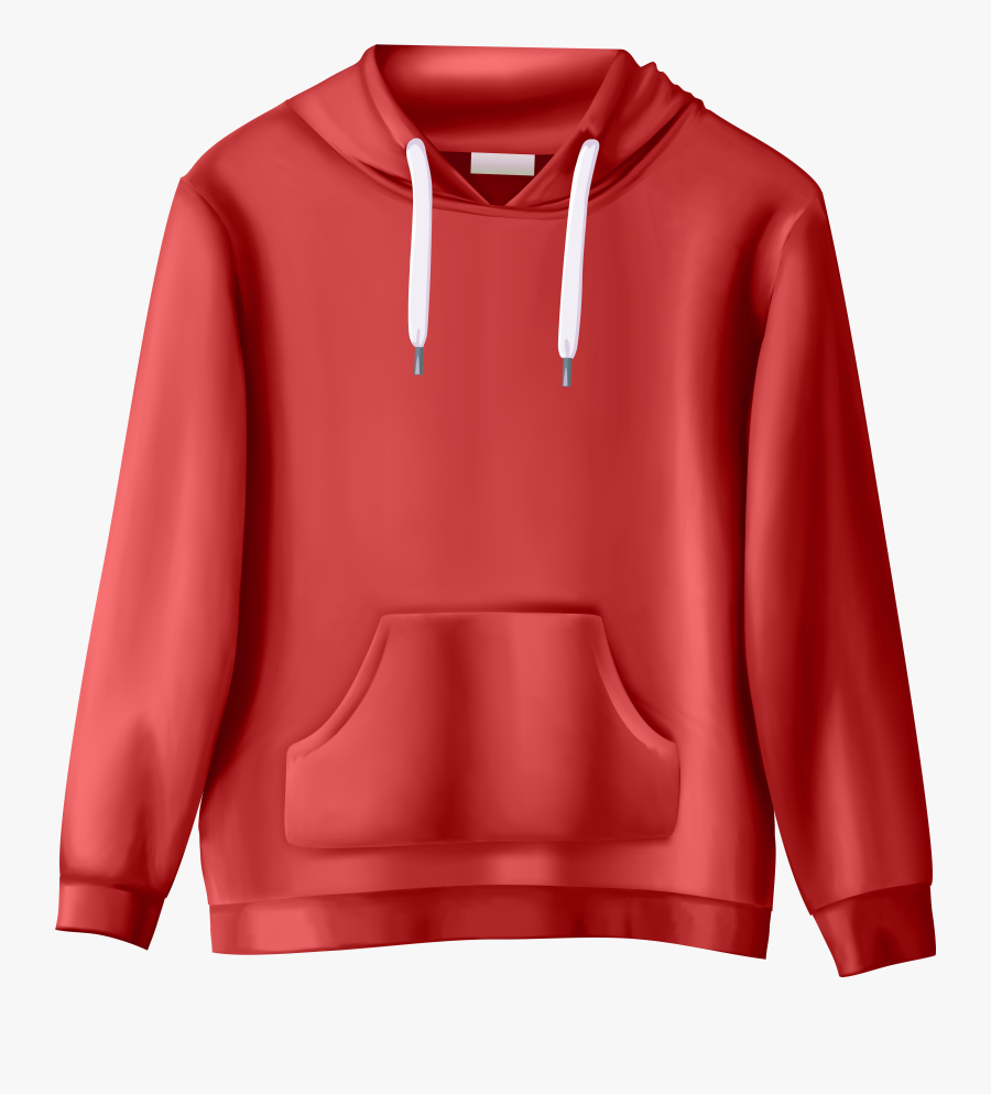 Red Sweatshirt Png Clip Art - Transparent Background Clothing Png, Transparent Clipart