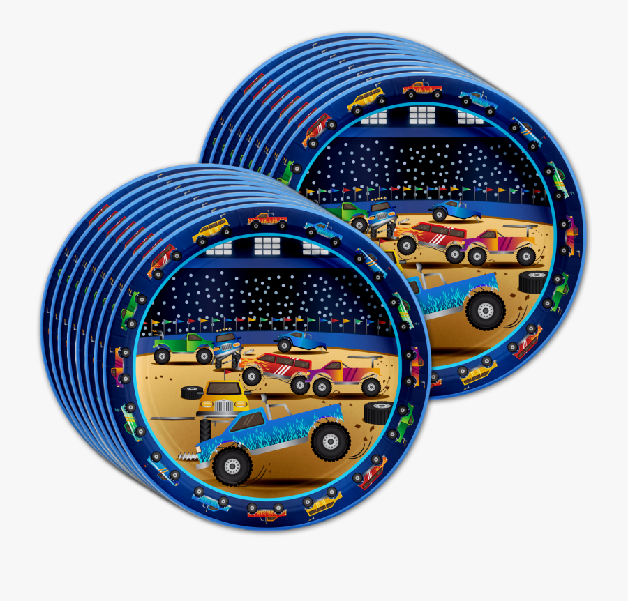 Monster Truck Birthday Party Tableware Kit For 16 Guests - Volkswagen, Transparent Clipart