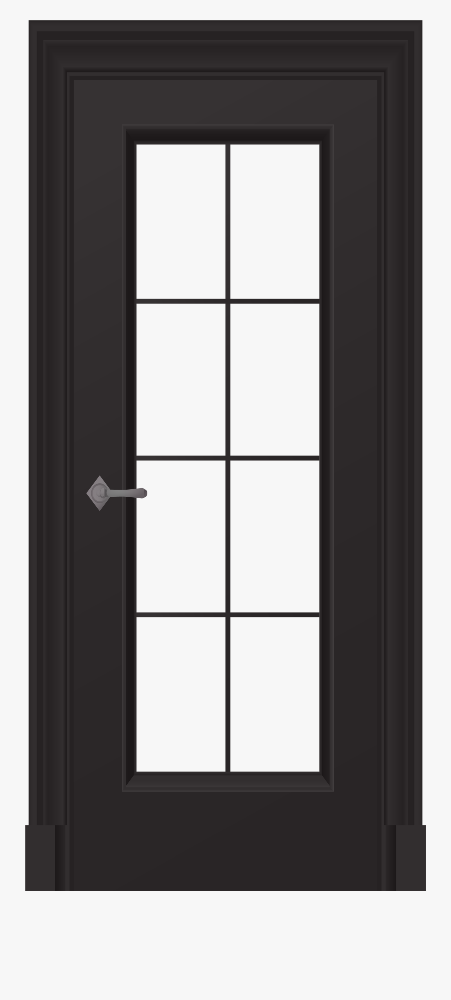 Black Door Png Clip Art - Door And Window Clip, Transparent Clipart