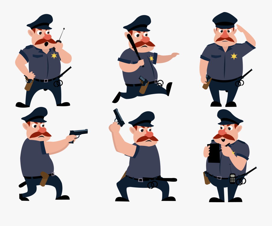 Police Drawing At Getdrawings - Policeman Car Cartoon Png, Transparent Clipart