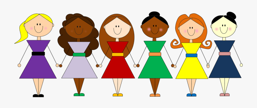 Transparent Group Of Friends Clipart - Group Of Girls Clipart, Transparent Clipart