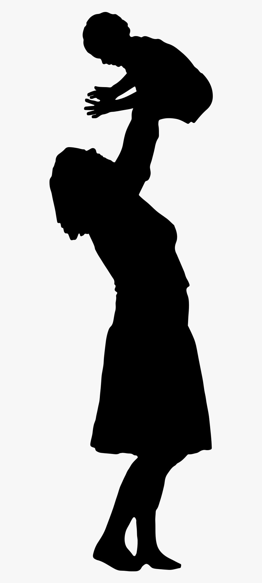 Download Mom And Child Silhouette - Mother With Baby Silhouette Png ...