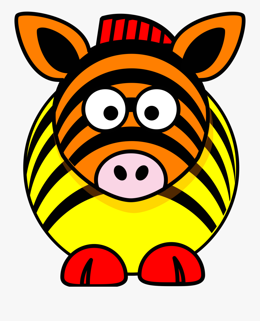 This Free Icons Png Design Of Rainbow Zebra - Cartoon Clipart Zebra, Transparent Clipart