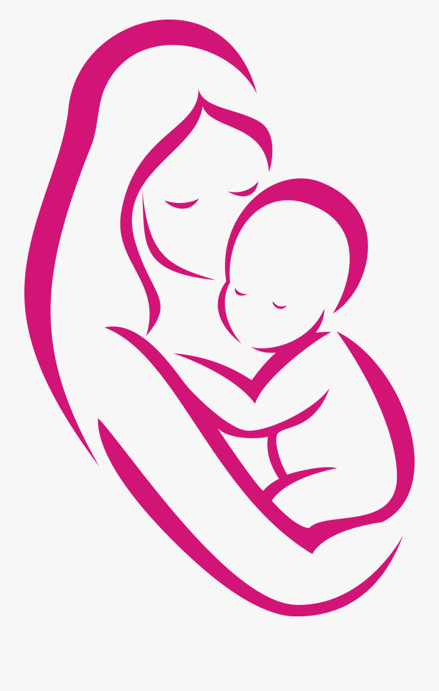 Mother Vector Baby Line Image Freeuse - Vector Mom And ...