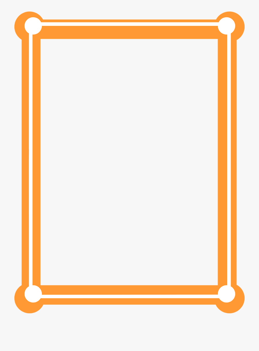 Orange Border Frame Png Picture - Orange Border Clip Art, Transparent Clipart