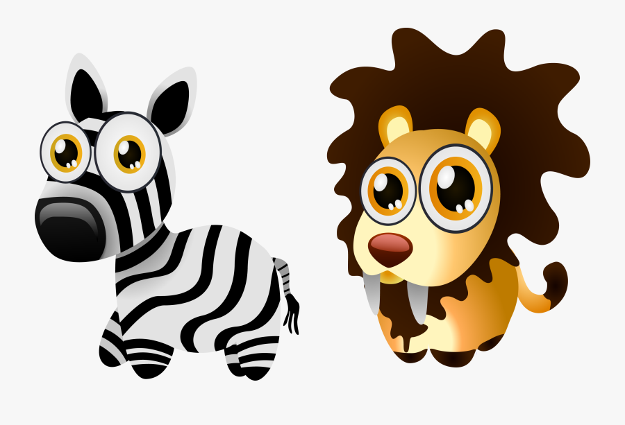 Zebra Lion Clip Art - Caricatura De Cebra Azul, Transparent Clipart