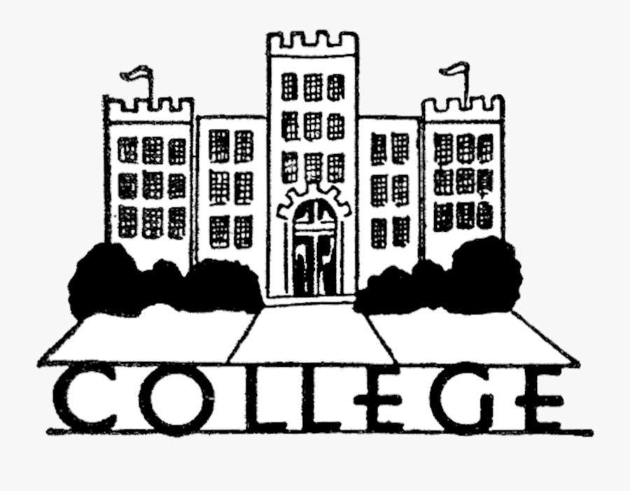 College Clip Art Images Illustrations Photos Transparent - College Clipart Black And White, Transparent Clipart