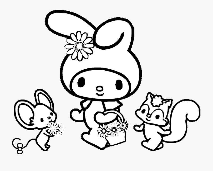My Melody Is - My Melody Coloring Pages, Transparent Clipart