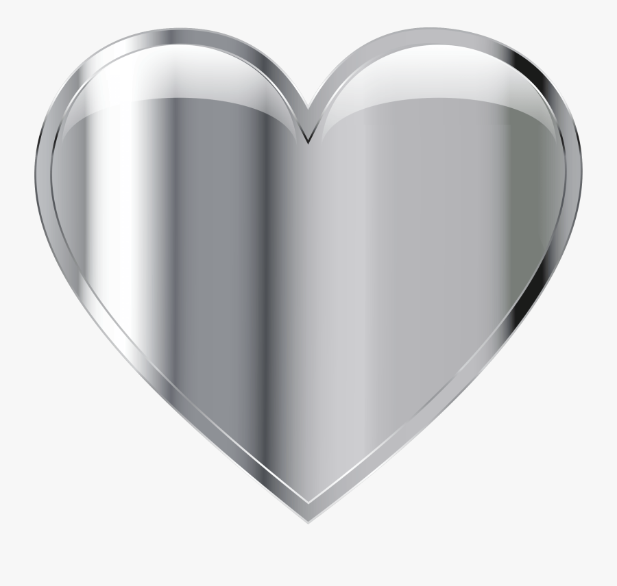 Clipart - Transparent Silver Heart Png, Transparent Clipart