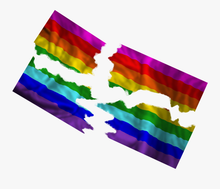 Rainbow Flag By Cjf20 - Rainbow Flag Png Torn, Transparent Clipart
