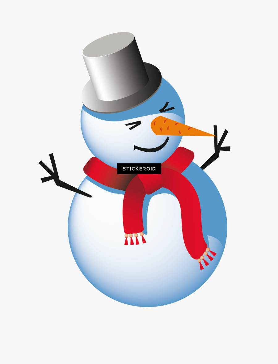 Vector Snowman Cute, Transparent Clipart