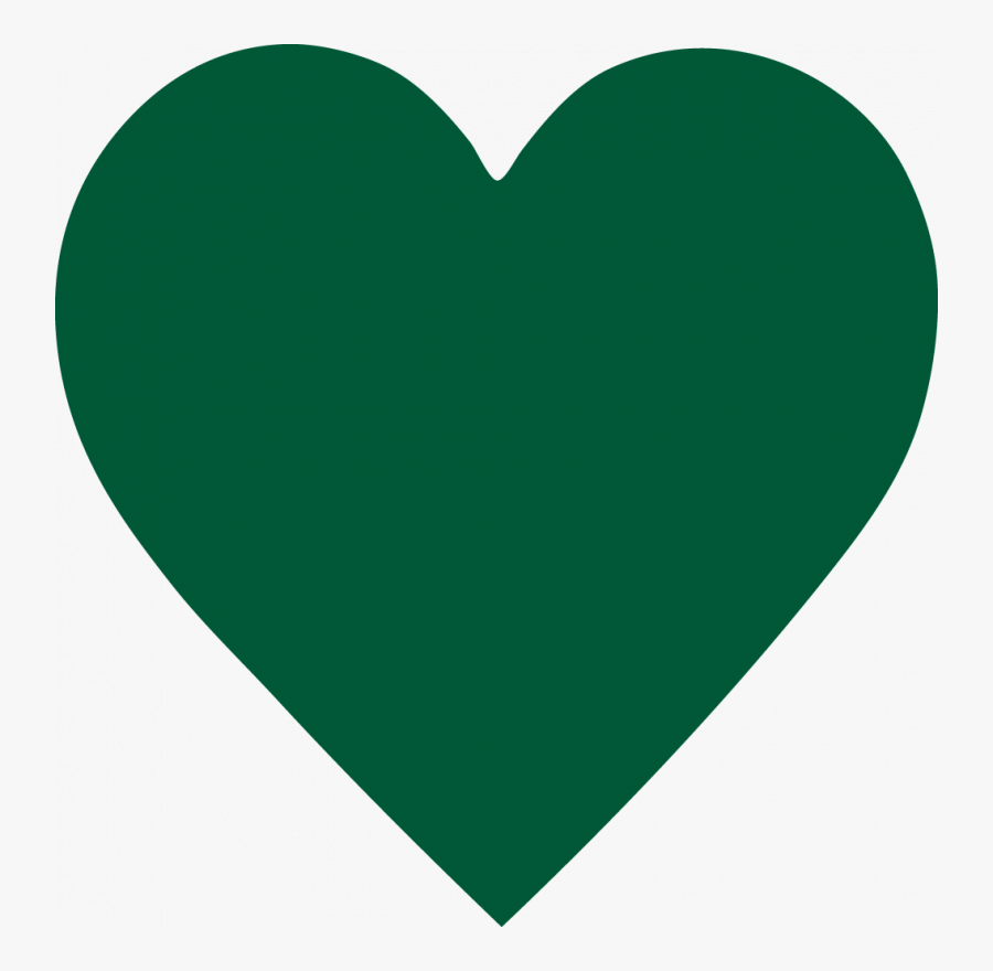 Custom Heart Shaped Temporary Tattoos - Dark Green Heart Emoji, Transparent Clipart