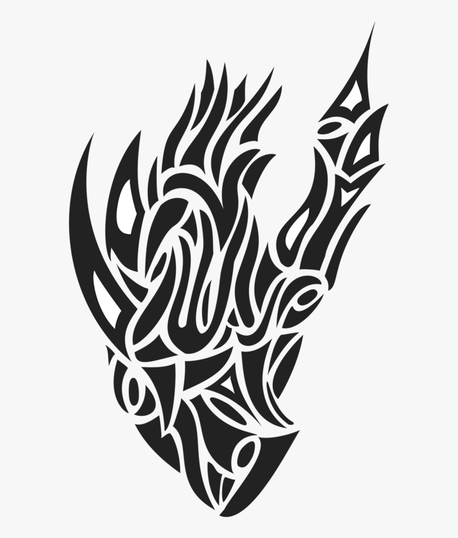 Tribal Heart Tattoo - Tattoo Png For Editing, Transparent Clipart