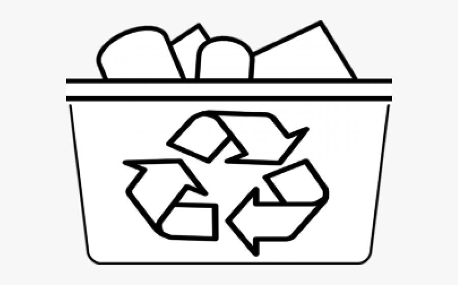 Plastic Bottles Clipart Recycle Bin - Recycle Logo White Transparent, Transparent Clipart