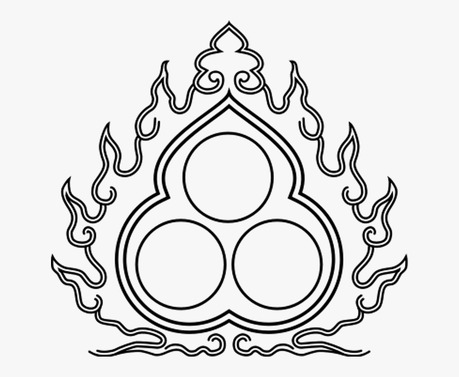 Transparent Dhamma Chakra Png - Three Jewels Of Buddhism Symbol, Transparent Clipart