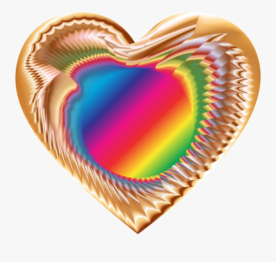 Colorful Refraction Heart 10 Clip Arts - Portable Network Graphics, Transparent Clipart