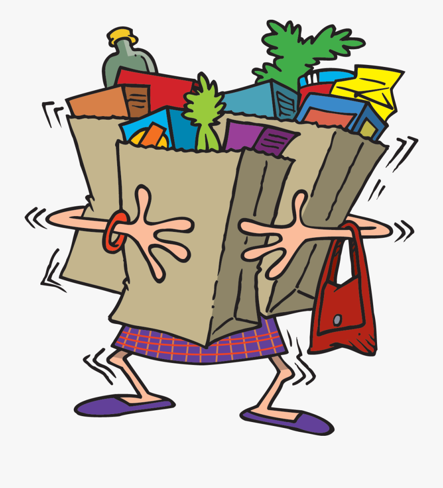 Pain Clipart Discomfort - Carry The Shopping Bags Clipart, Transparent Clipart