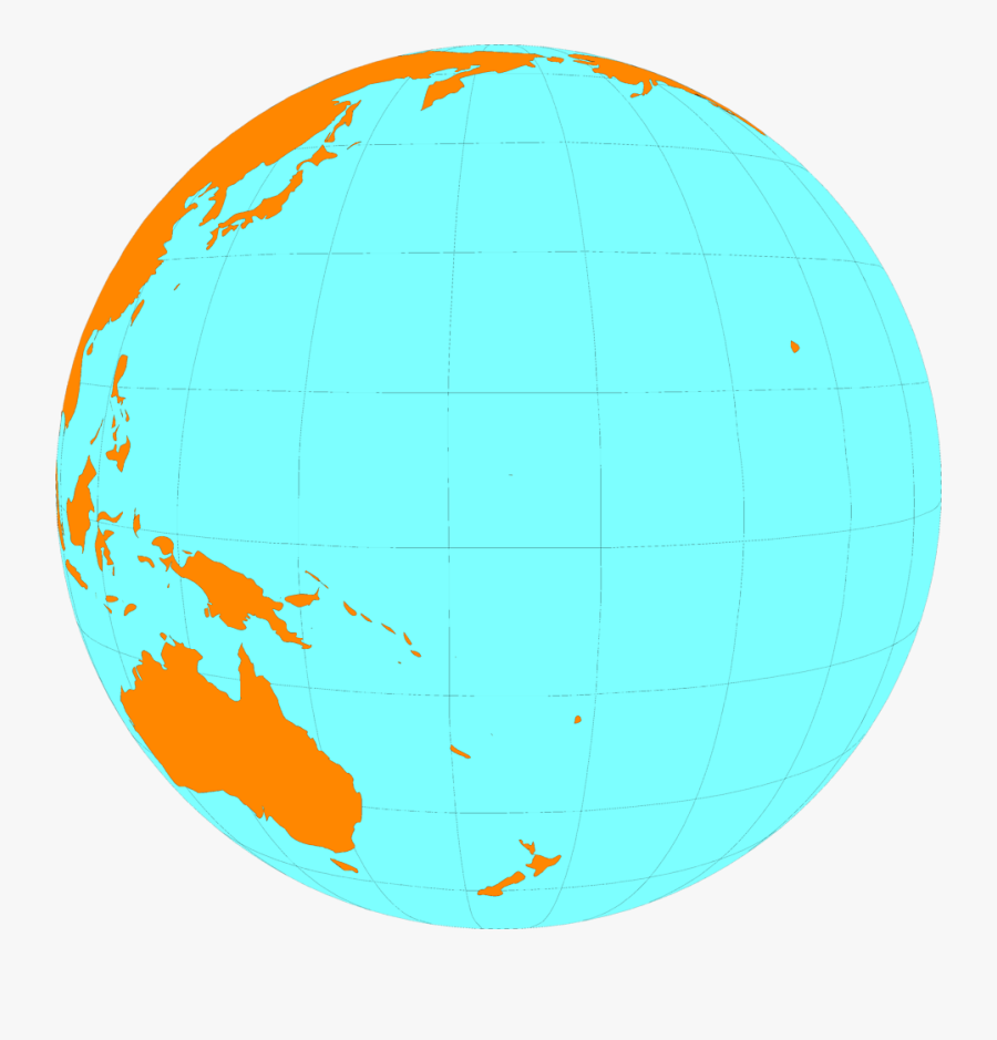 Pacific Ocean On The Globe, Transparent Clipart