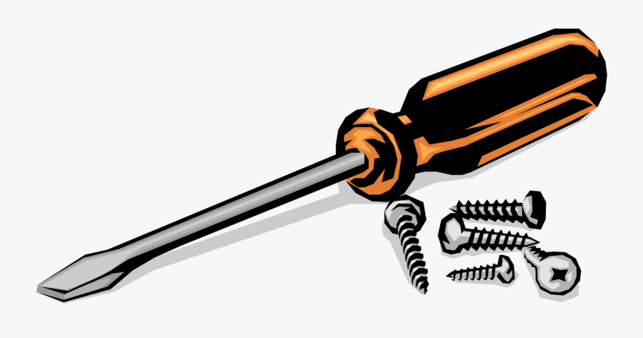 With Screws Image - Flat Head Screwdriver Clipart, Transparent Clipart