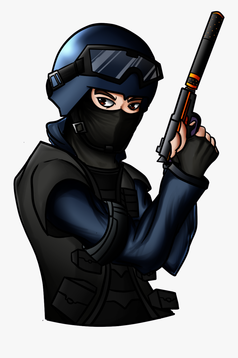 Clip Art Csgo Transparent - Csgo Counter Terrorist Png, Transparent Clipart