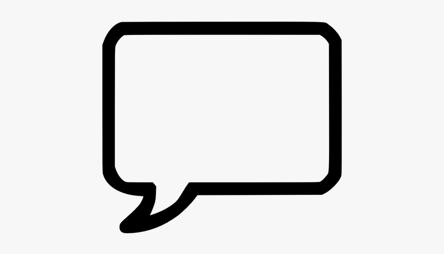 Vector Graphics Of Thick Line Speech Bubble - Speech Bubble Thick, Transparent Clipart