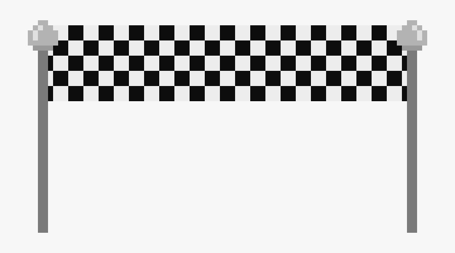 Clip Art Finish Flag - Finish Line Pixel Art, Transparent Clipart