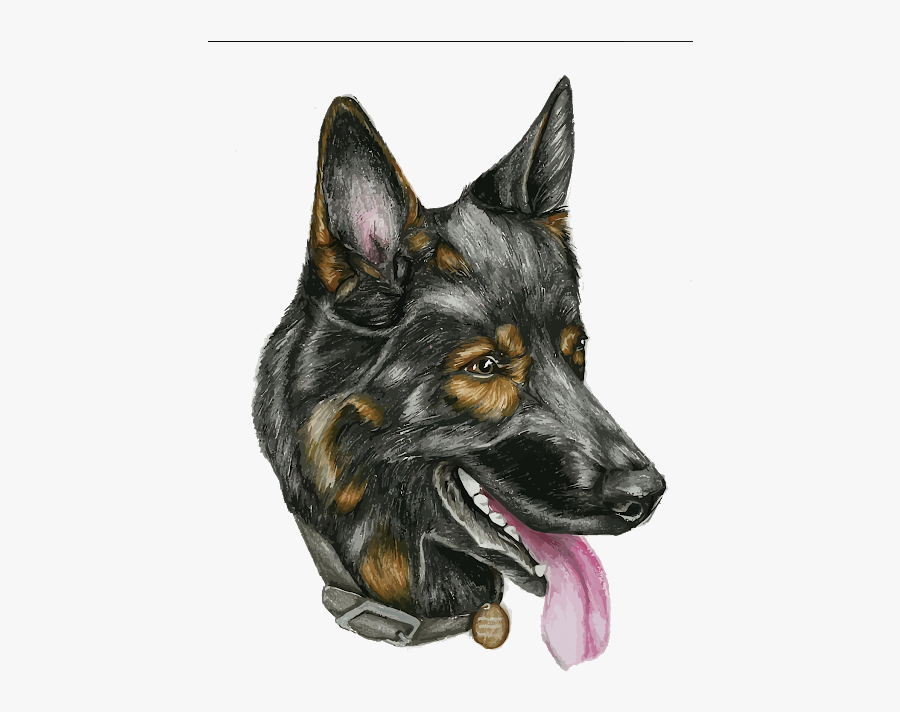 Vector German Shepherd Dog Png, Transparent Clipart