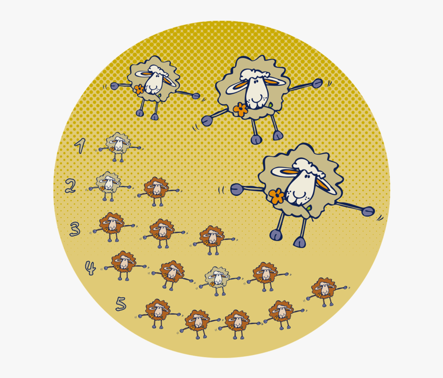 Counting Sheep Round Placemat "
 Class= - Cartoon, Transparent Clipart