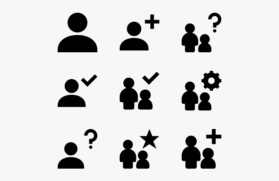 Users Actions - Transparent Background Icon People, Transparent Clipart