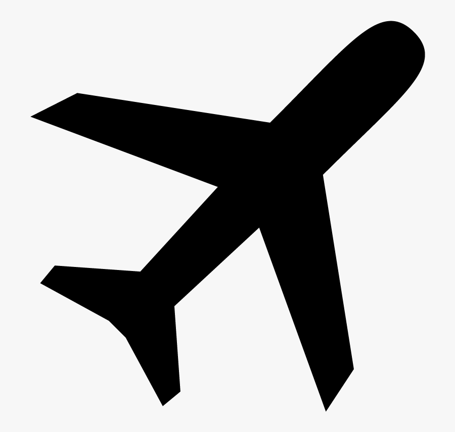 Airplane,line,clip - Travel Black And White Icon, Transparent Clipart