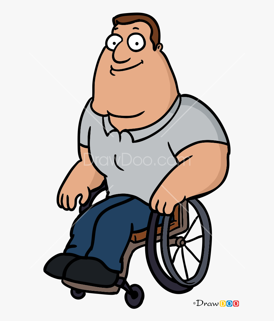 How To Draw Joe Swanson, Family Guy - Someone In A Wheelchair, Transparent Clipart
