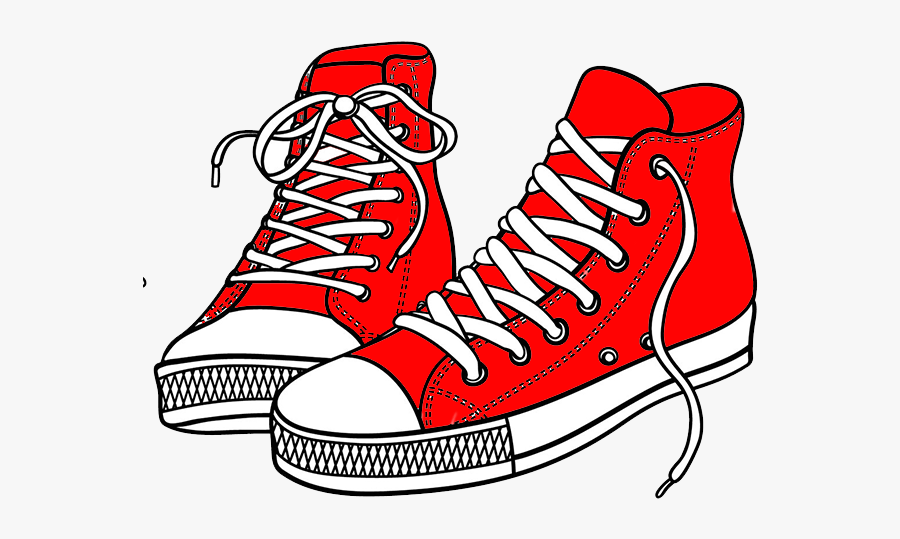 Red Shoes High Tops - Red Shoes Clip Art , Free ...