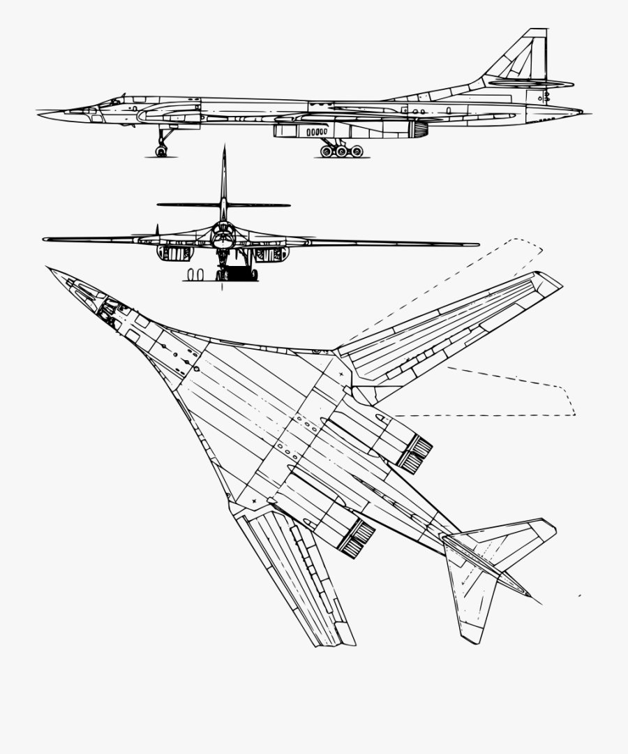 Tupolev 160 Strategic Bomber - Tu 160, Transparent Clipart