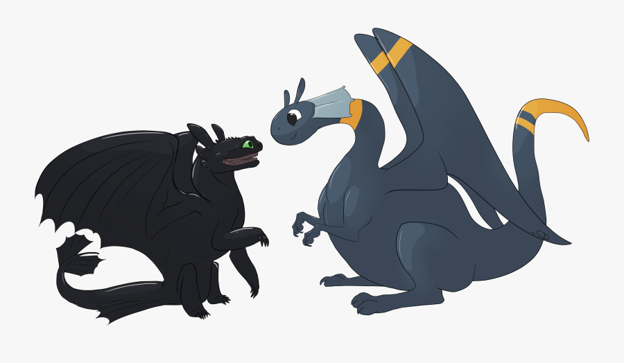 Toothless And Masotan, Transparent Clipart