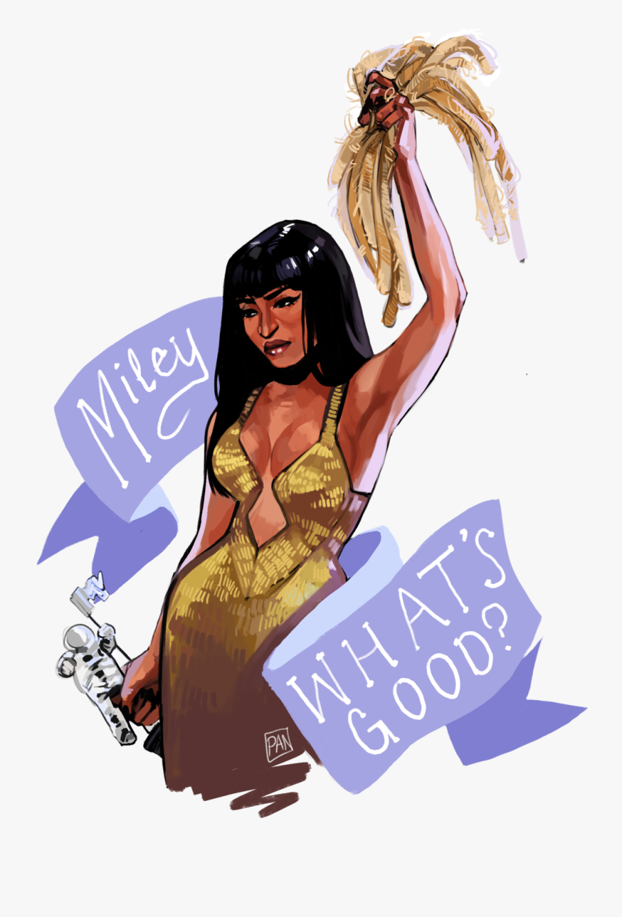 Transparent Rihanna Clipart - Nicki Minaj Fan Art, Transparent Clipart