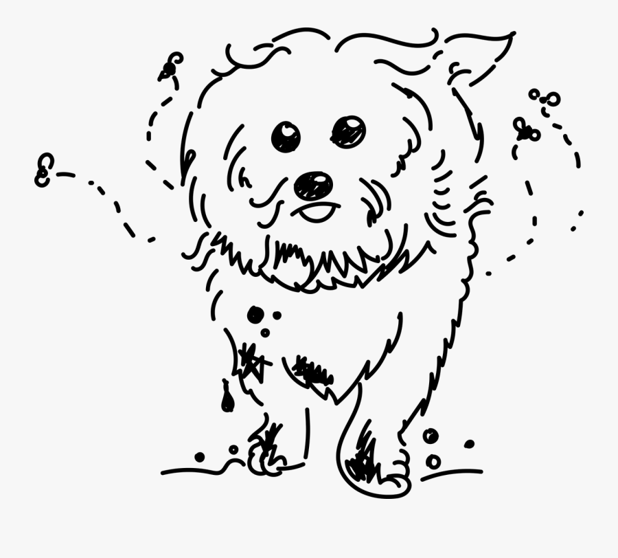 Dog Dirty Flies Free Photo - Easy Drawing Of Dirty Dogs, Transparent Clipart