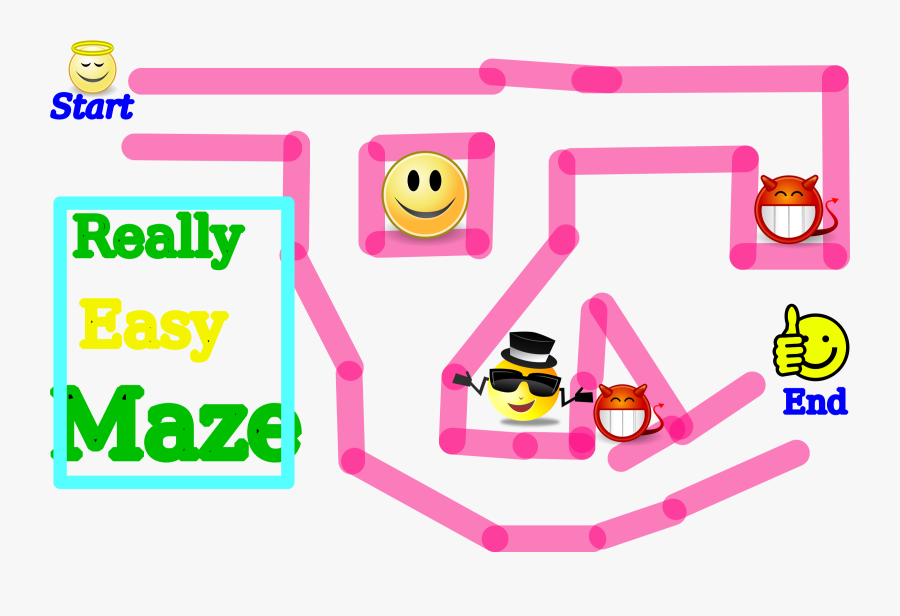 Super Easy Maze Clip Arts - Maze Easy Clipart, Transparent Clipart