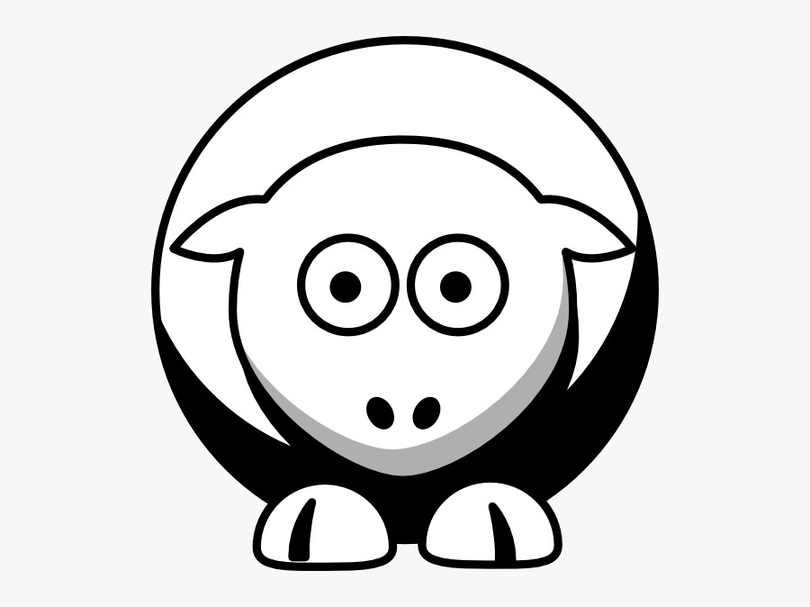 Sheep Clip Art Black And White, Transparent Clipart