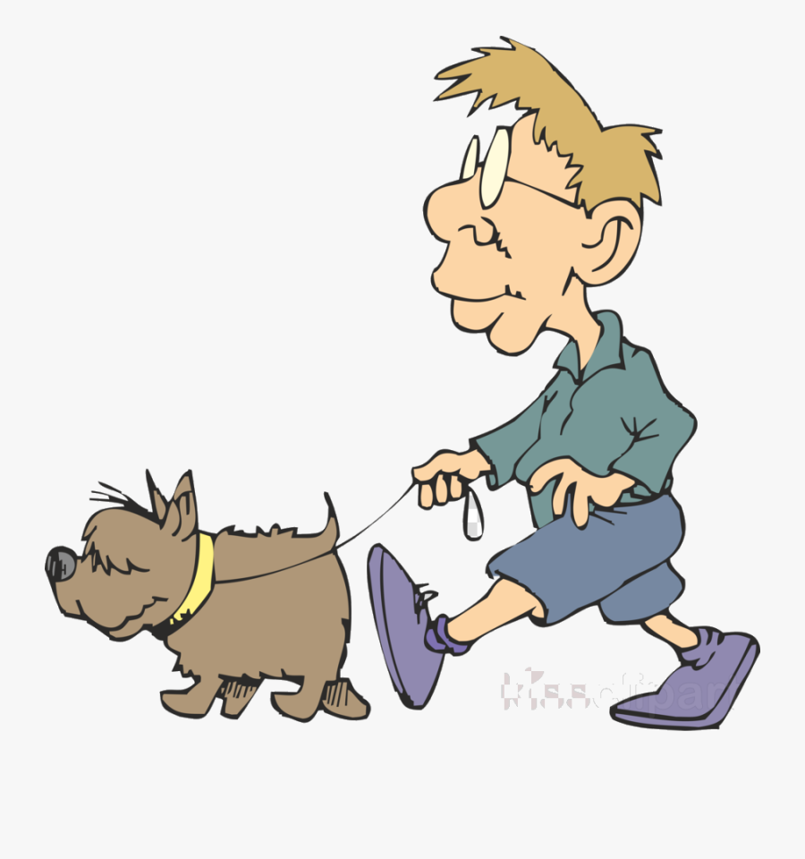 Dog Walking Cartoon Transparent Image Clipart Free - Walk The Dog Cartoon, Transparent Clipart